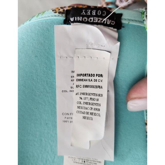 NEW Calzedonia Cobey Blue Pineapple Halter Bikini Size 38 Small - Picture 5 of 8